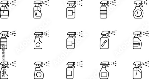 Solid and Outline Vector Icon Set Featuring Security Cameras, Keypad Access Panels, and Shielded Alarm System Symbols