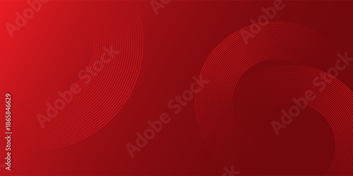 Circle design red circle background with dynamic shapes composition vector abstract simple mode