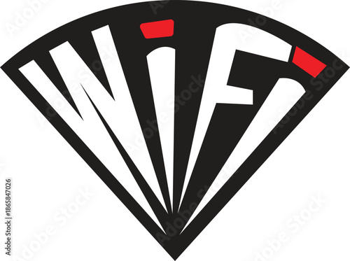 Modern wifi wireless network signal icon logo