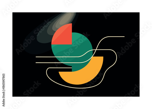 Monochrome Abstract Glow. Pure monochrome glow. A soft beam reveals layered shapes; the scene pulses with single-hue richness. Abstract lines connect the