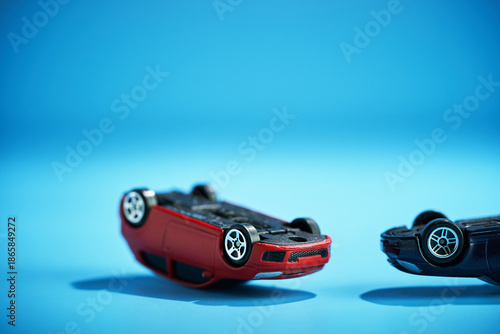 toy accident, car accident overturn.