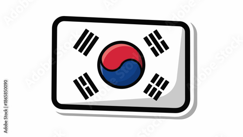 A stylized depiction of a national emblem with a central Yin-Yang motif