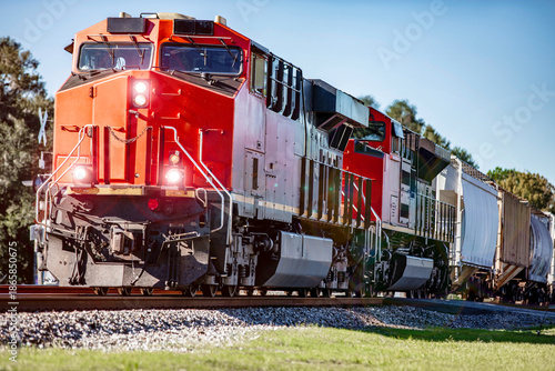 Freight train underway in Georgia