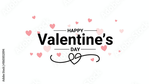 Valentine's Day Celebration, Hearts and Love, Romantic Graphic Design
