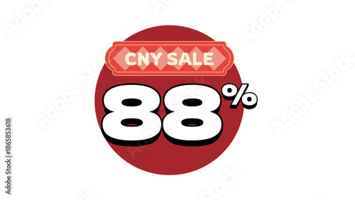 88% Discount Graphic for Festive Promotions