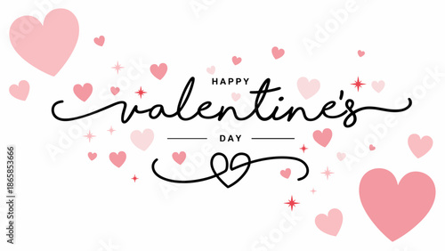 Valentine's Day Celebration, Love Hearts, Graphic Design, Festive Mood