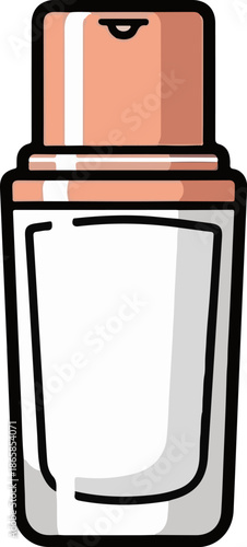 A simple flat design illustration of a bottle with a cap