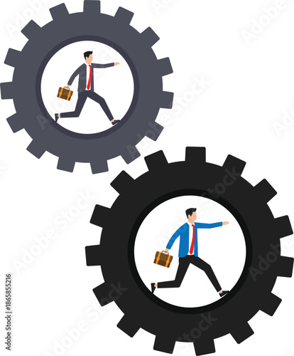 Team or organization and office role or job position or skills to drive company, teamwork or collaboration for success, team effort and  performance concept
