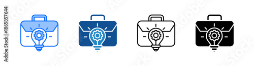 Business Innovation Multiple Style Icon Set 