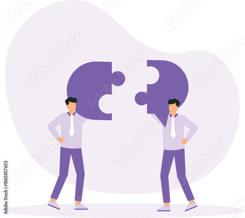 Business communication skills and explain idea, speak, tell and listen to coworkers, work discussion or success information concept
