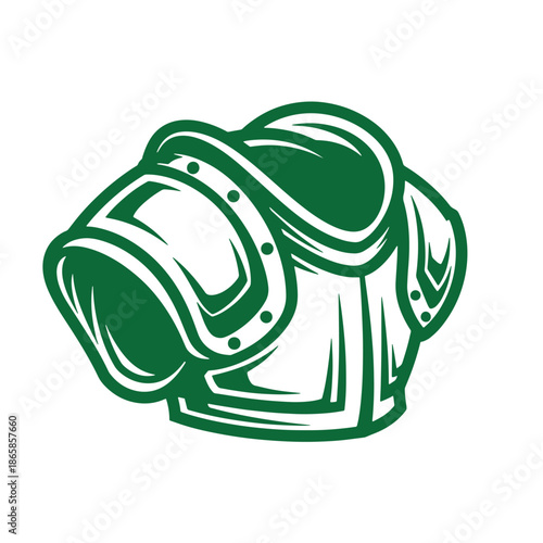 green illustration of a boxing glove on white background  sports equipment