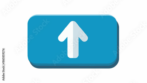 A blue rounded rectangle with a white upward arrow