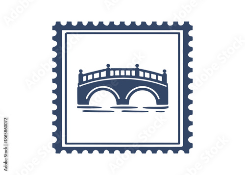 bridge postage stamp vector icon on a white background
Vector postage stamp on a white background