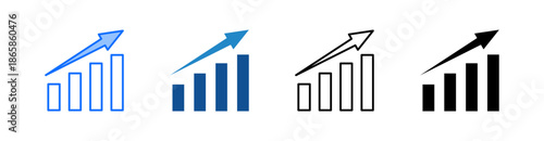 Growth Multiple Style Icon Set 