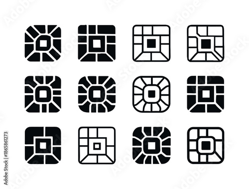 Urban Sprawl Icon Set. Urban sprawl. Icon set. Set Logo of Urban sprawl: urban planning grid. harmonious logo variations of the same emblematic concept, each