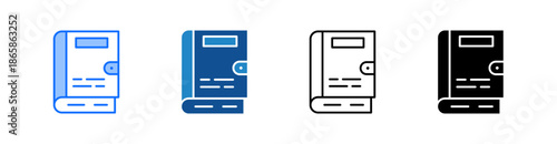 Book Multiple Style Icon Set 