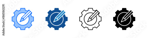 Development Multiple Style Icon Set 