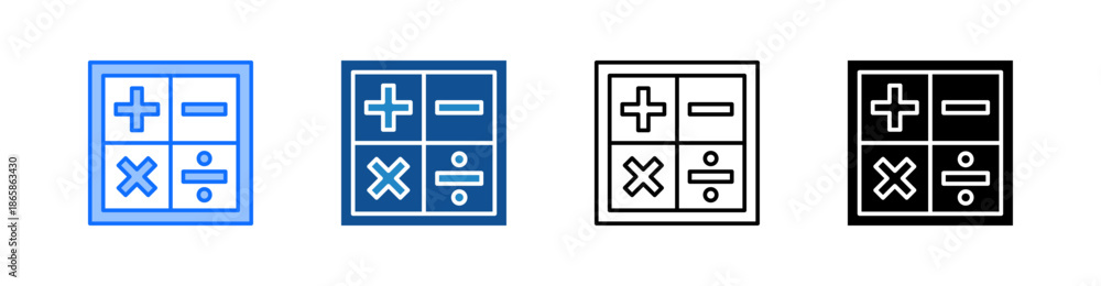 Obraz premium Math Multiple Style Icon Set