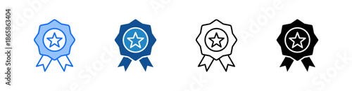Badge Multiple Style Icon Set 