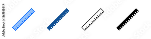 Ruler Multiple Style Icon Set 