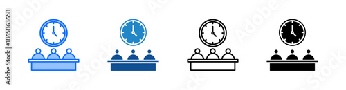 Lesson Time Multiple Style Icon Set 