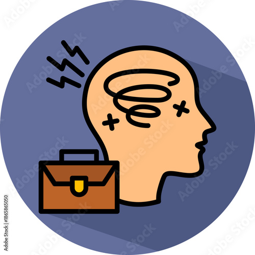 Work Anxiety isometric icon