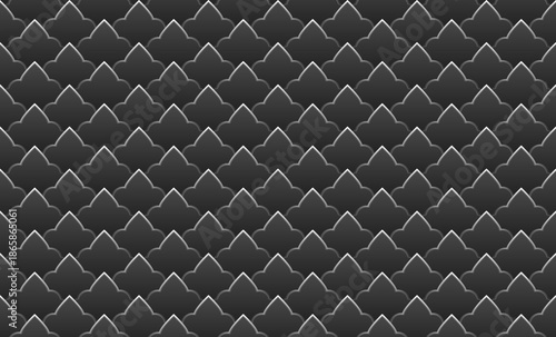 Seamless black geometric pattern with subtle gradients and metallic edges, ideal for luxury backgrounds, wallpapers, and modern design