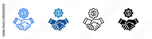 Cooperation Multiple Style Icon Set 