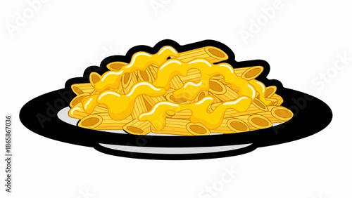 Pasta dish with a generous coating of melted cheese