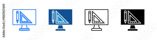 Graphic Design Multiple Style Icon Set 