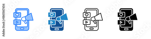 Marketing Multiple Style Icon Set 