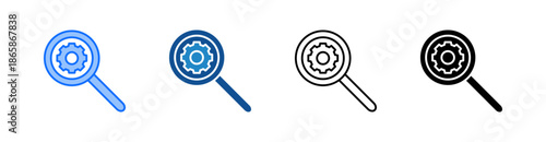 Search Engine Multiple Style Icon Set 