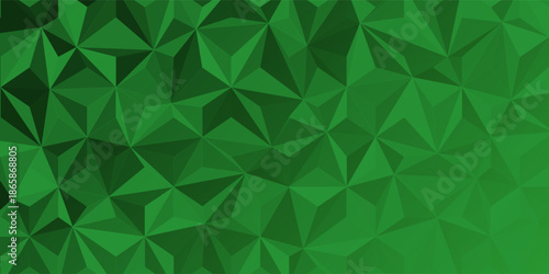 Abstract triangle pattern background texture. Geometric low polygon in green gradient design for wallpaper, greeting, banner, page surface, business, presentation, advertising, website