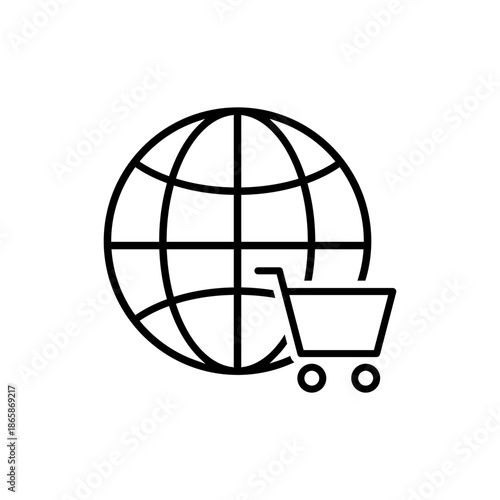 Shopping icon vector. Online shopping Illustration sign. Purchases symbol. Sale logo.