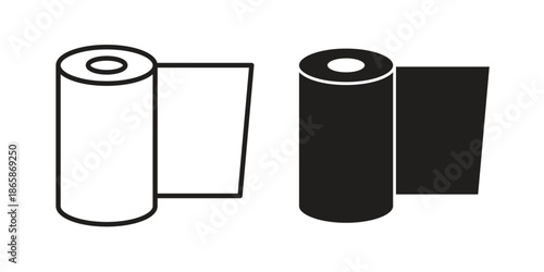 Bandage roll icons set designed in filled, outline, line and stroke style