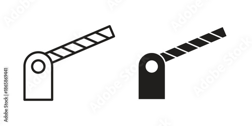 Barrier icons set designed in filled, outline, line and stroke style