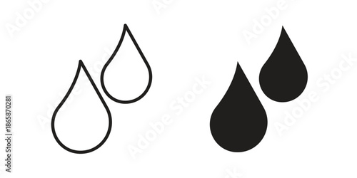 Blood drops icons set designed in filled, outline, line and stroke style