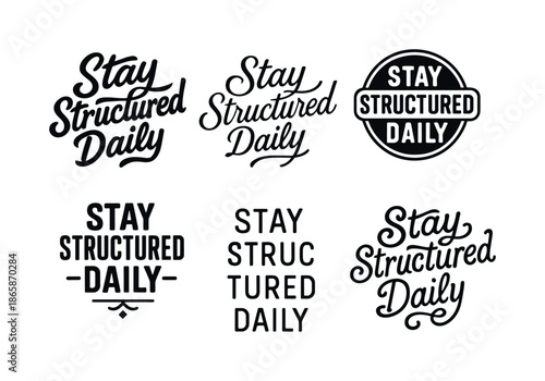 Harmonious Lettering Grid. Stay structured daily. Set lettering. harmonious lettering variations of the same emblematic concept, each with different artistic