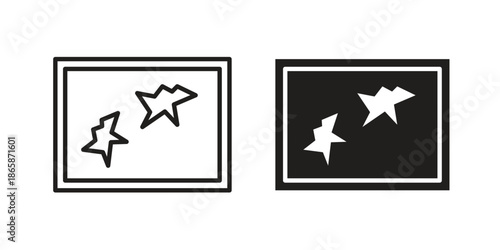 Broken window icons set designed in filled, outline, line and stroke style