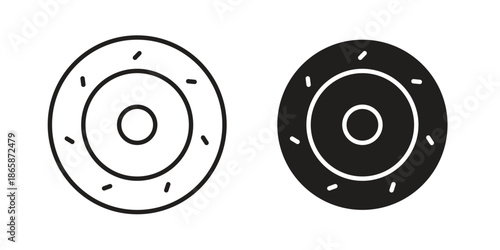 Car bearing icons set designed in filled, outline, line and stroke style