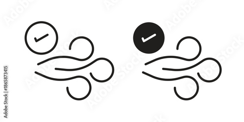 Clean Air icons set designed in filled, outline, line and stroke style