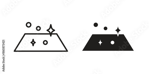 Clean floor surface icons set designed in filled, outline, line and stroke style