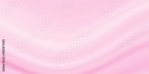 Light pale tender peach pink beige white silk satin fabric. Elegant luxury abstract background for design. Color gradient. Lines. Curtain. Drapery. Soft folds. Gentle. Template. Baby birthday, newborn