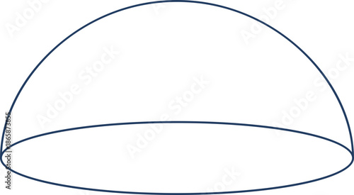 3d-입체-반구-돔-반구형-돔형-구의 절반-투명반구-라인-비어있는