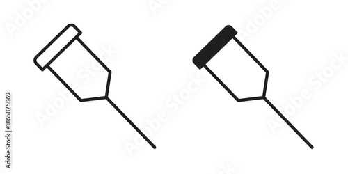 Crutch icons set designed in filled, outline, line and stroke style