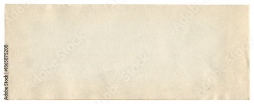 horizontal long old aged paper texture with beige tint on white