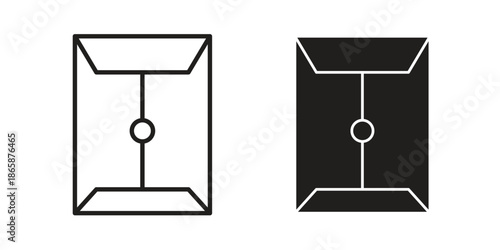Document envelope icons set designed in filled, outline, line and stroke style