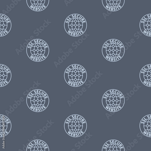 Secure SSL website seamless pattern isolated on color background
