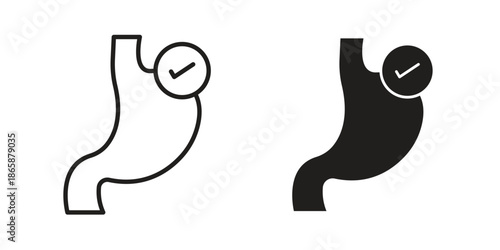 Good digestion icons set designed in filled, outline, line and stroke style
