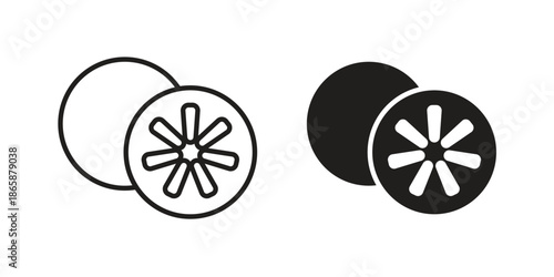 Grapefruit icons set designed in filled, outline, line and stroke style